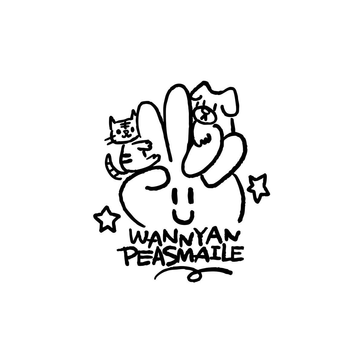 【 学生愛護団体 ワンニャンピースマイル 】Logo フードスウェット