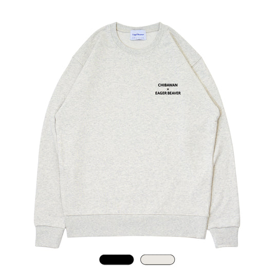 【 ちばわん 】Text Crew Sweatshirt