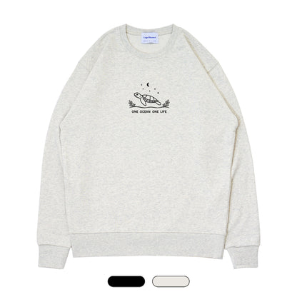 【 ちゅらむら沖縄沿海保全 】Crew Sweatshirt